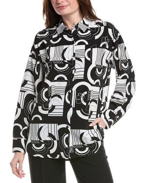 KARL LAGERFELD Oversize Utility Blouse - Black