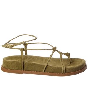 SCHUTZ SHOES Calabria Suede Sandal - Metallic