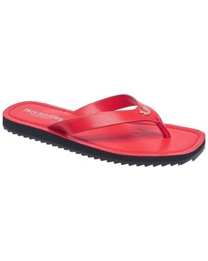 TRUE RELIGION 's Flip Flop Sandals – Lightweight Rubber Sole With Iconic Logo - Red