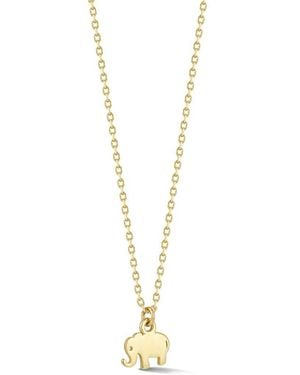 Ember Fine Jewelry 14k Teeny Tiny Elephant Necklace - Metallic