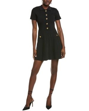 Endless Rose Jewel Buttoned Mini Dress - Black