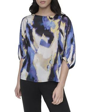 DKNY Printed Blouse - Blue