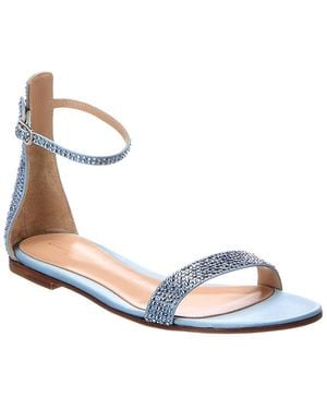 Gianvito Rossi Rhinestone Satin Sandal - Metallic