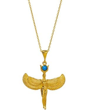 Ebru Jewelry Protection & Luck Opal Pendant Necklace - Yellow