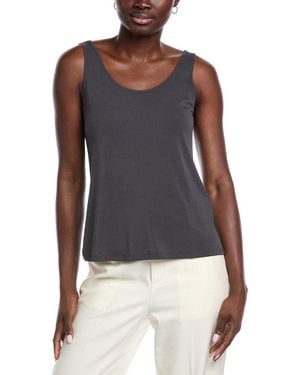 Eileen Fisher Slim Silk Tank - Blue