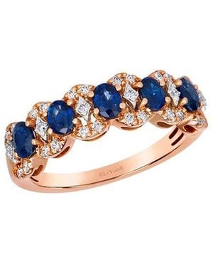 Le Vian Platinum & 14K 1.29 Ct. Tw. Diamond & Sapphire Ring - Blue