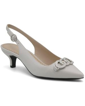 Adrienne Vittadini Sindy Leather Pump - White