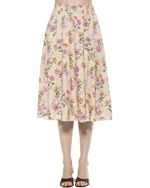 Alexia Admor Kliene Linen-Blend Skirt - Natural