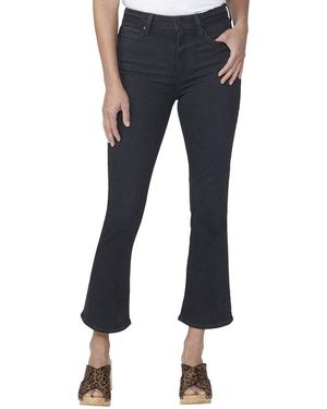 PAIGE Colette Black Caviar Crop Flare Jean - Blue
