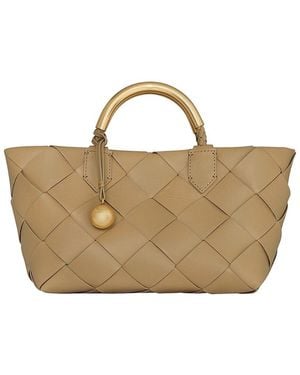 Rebecca Minkoff Frankie Woven Mini Leather Tote - Brown