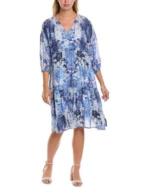 Johnny Was Gypsum Dress (Slip) - Blue
