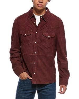 Brunello Cucinelli Suede Shirt - Red