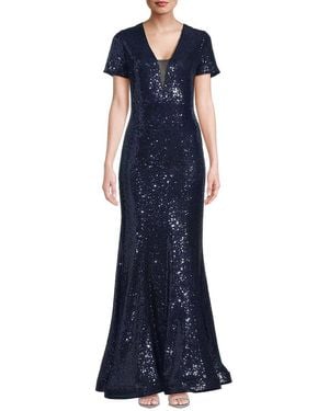 Shani Embellished Maxi Dress - Blue