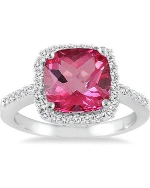 Gem Spark 14K 2.78 Ct. Tw. Diamond & Topaz Ring - Pink