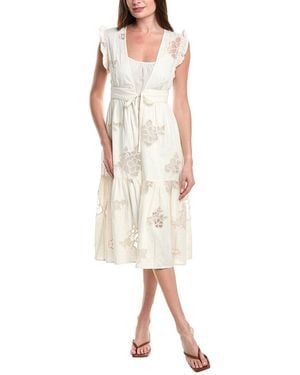 Cabi Laguna Linen-Blend Wrap Dress - Natural