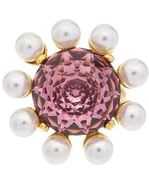 Oscar de la Renta 14K Dome Cocktail Ring - Pink