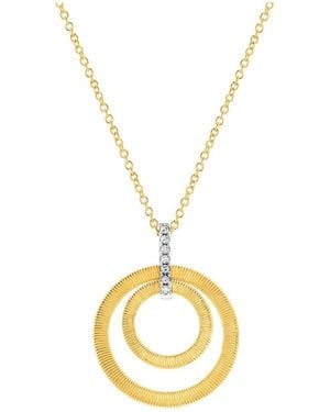 Suzy Levian CZ Jewelry Suzy Levian Golden Helix Cz Circle Pendant - Metallic
