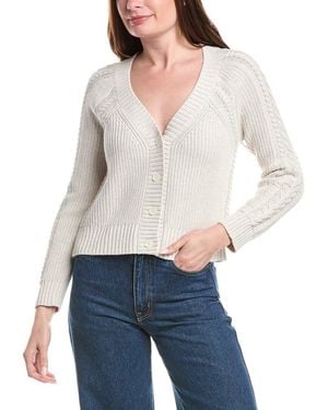 Isla Frida Cable Cardigan - White