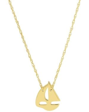 HAWLEY ST 14K Nautical Necklace - Metallic