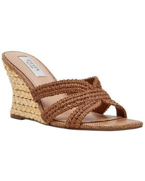 Steve Madden Winona Raffia Wedge Sandal - Brown
