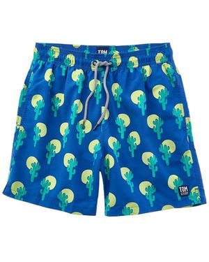 Tom & Teddy Cactus Swim Trunk - Blue