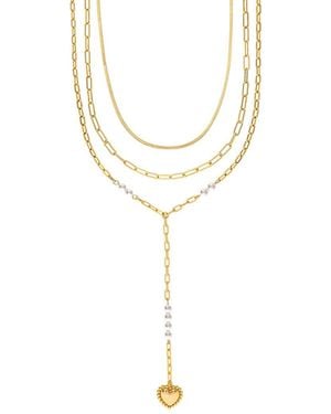Rivka Friedman 18K Plated 2Mm Pearl Necklace - Metallic
