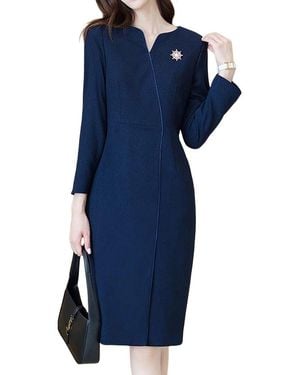 Tedora Midi Dress - Blue