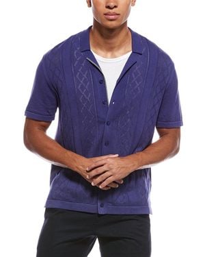 Robert Graham Tambor Pointelle Shirt - Blue