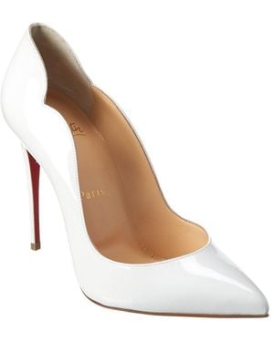 Christian Louboutin Hot Chick 100 Patent-Leather Courts - White