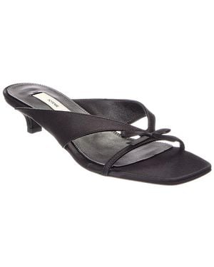 TOTEME Bow Satin Sandal - Black
