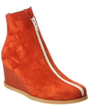 Arche Okolys Leather Wedge Bootie - Orange