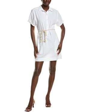 Lilla P Half Placket Shirtdress - White