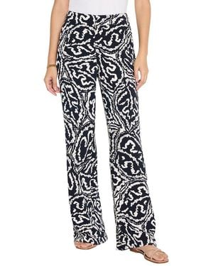 NIC+ZOE Leaf Eliot Wide-Leg Pant - Black