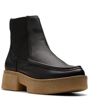 Clarks Linoso Top Leather Chelsea Boot - Black