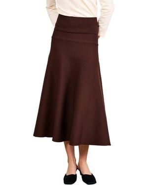 Line & Dot Kingston Knit Jumper Skirt - Brown