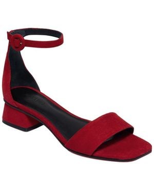 Bernardo Jalena Suede Low Heel Sandal - Red