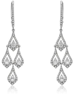 Diana M. Jewels Fine Jewellery 14k White Gold 0.88 Ct. Tw. Diamond Earrings - Metallic