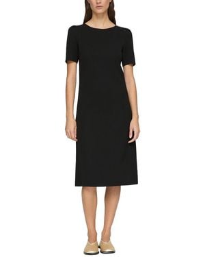 Lafayette 148 New York Bateau Neck Puff Sleeve Dress - Black