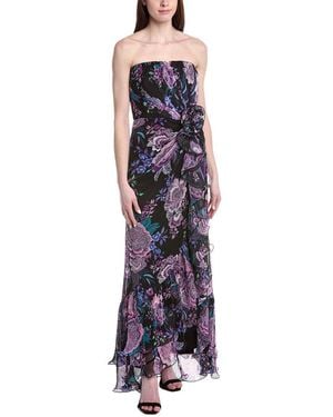 Tadashi Shoji Printed Sleeveless Maxi Dress - Purple