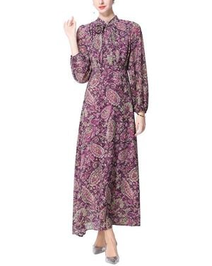 Kaimilan Printed Maxi Dress - Purple