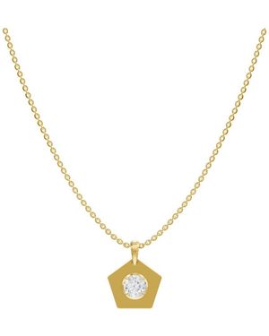 Lab Grown Diamonds 14K 1.00 Ct. Tw. Lab-Grown Diamond Necklace - Metallic