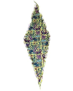 Nicole Miller Paisley Satin Neck Scarf - Green