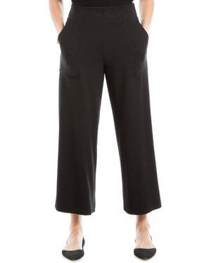 Max Studio Ponte Cropped Pant - Black