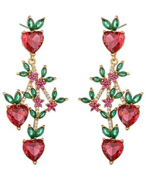 Eye Candy LA Cz Peach Drop Earrings - White