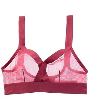 DKNY Sheers Triangle Mesh Bralette - Pink