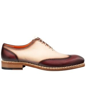 Mezlan Almagro Two-Tone Leather Oxford - Brown