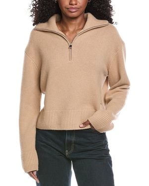 Jonathan Simkhai Andes 1/2-Zip Cashmere Pullover - Brown