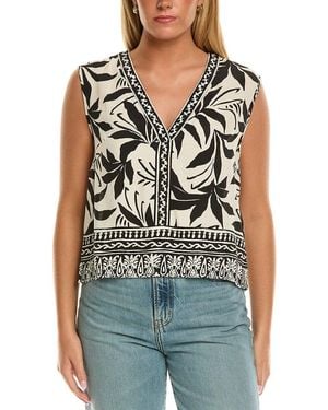 Velvet By Graham & Spencer Lindsay Sleeveless Woven Top - Blue