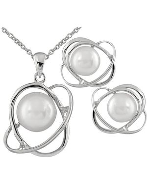 Splendid Silver 9mm Pearl Set - Metallic