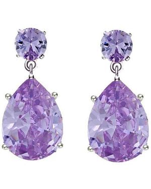 Genevive Jewelry Silver Earrings - Purple